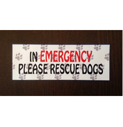 In Emergency Printed Decal